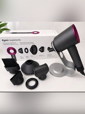 Dyson Supersonic HD07 Hair Dryer w/ all Attachments +Original Box & Bonuses
